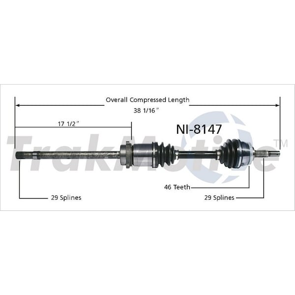Surtrack Axle Cv Axle Shaft, Ni-8147 NI-8147 - main